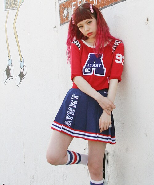 Aymmy in the batty girls（エイミーインザバッティーガール）の「CHEERS SKIRT（トップス・レディース・ネイビー/ブラック・S/M）」の2枚目の写真