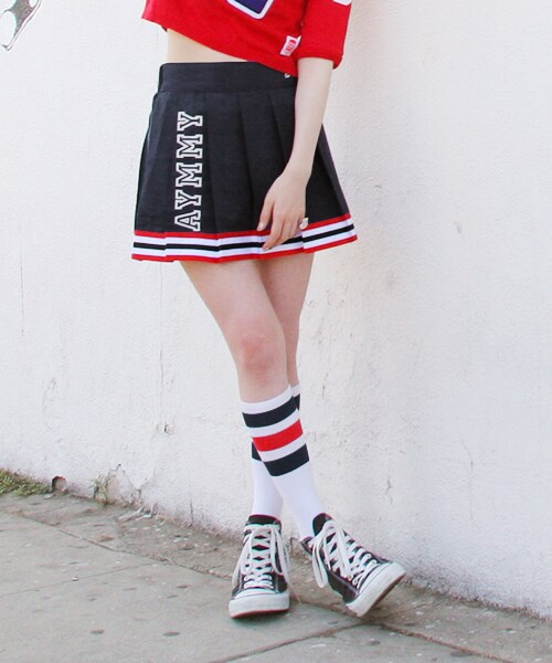 Aymmy in the batty girls（エイミーインザバッティーガール）の「CHEERS SKIRT（トップス・レディース・ネイビー/ブラック・S/M）」の4枚目の写真