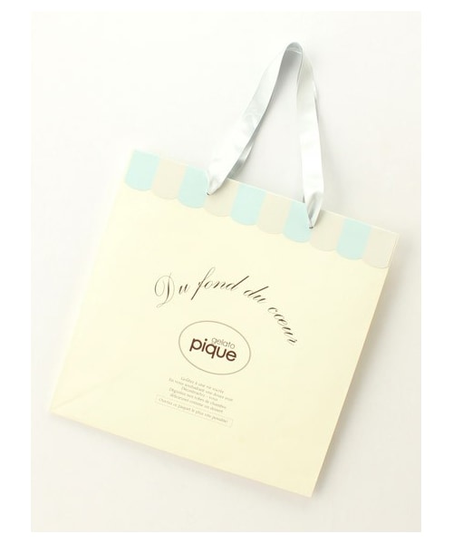 【新品未使用】¥15,000相当 ジェラートピケ リトルフラワー柄 ギフトBOX ラッピングサービス】gelato pique ショッパー付きギフトBOX(BLU
