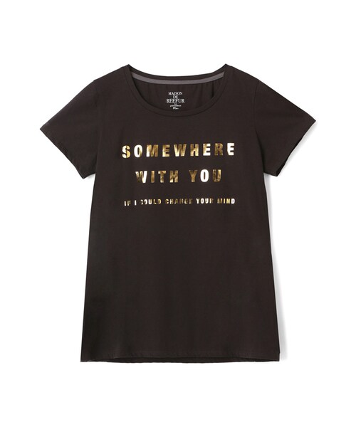 MAISON DE REEFUR(メゾンドリーファー)の「“SOMEWHERE WITH YOU” Tee(TOPS・レディース・Black/White/Charcoal・38)」の3枚目の写真