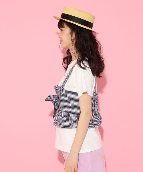 repipi armario(レピピ アルマリオ)の「ビスチェツキTシャツ(トップス・ブラック(ハナガラ)/ブラック(ギンガムチェック)/レッド(マドラスチェック))」の7枚目の写真