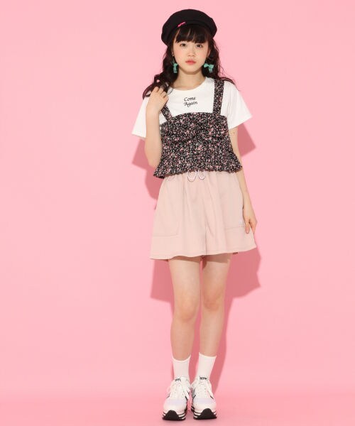 repipi armario(レピピ アルマリオ)の「ビスチェツキTシャツ(トップス・ブラック(ハナガラ)/ブラック(ギンガムチェック)/レッド(マドラスチェック))」の5枚目の写真