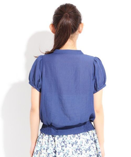 LOWRYS FARM（ローリーズファーム）の「Ｇベーシックスタンドフレンチスリーブ（トップス・レディース・オフ/アイボリー/ネイビー・Ｍ/Ｌ）」の5枚目の写真