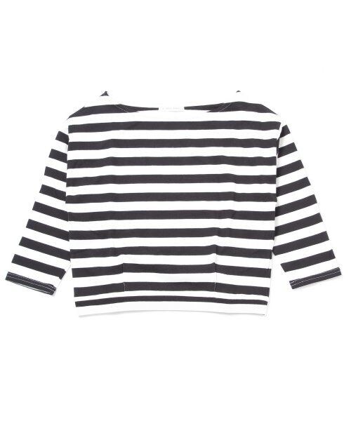 LOWRYS FARM（ローリーズファーム）の「２０／アソートボーダーボート8分袖（トップス・レディース・ブラック×均等ピッチ/ブラック×マリンピッチ/ブラック×変形ピッチ/レッド×均等ピッチ/レッド×マリンピッチ/レッド×変形ピッチ・Ｍ/Ｌ）」の7枚目の写真