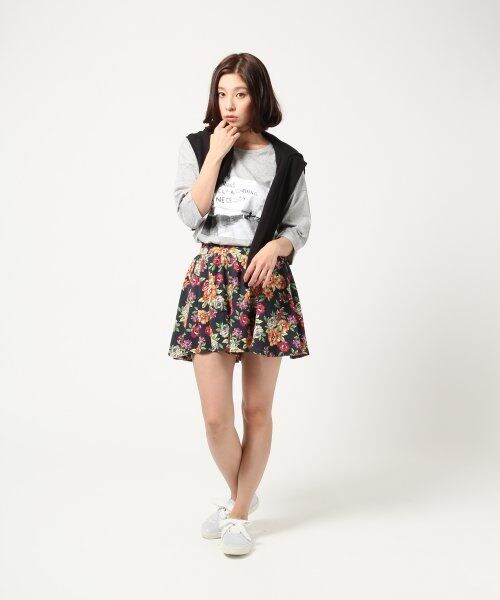 LEPSIM（レプシィム）の「プリントサーキュラーキュロット（パンツ・レディース・エスニック/ピンク（オオナバガラ）/タショクフラワー・FREE SIZE）」の8枚目の写真