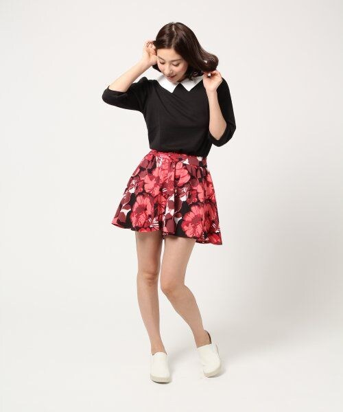 LEPSIM（レプシィム）の「プリントサーキュラーキュロット（パンツ・レディース・エスニック/ピンク（オオナバガラ）/タショクフラワー・FREE SIZE）」の7枚目の写真