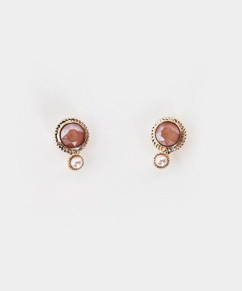 DHOLIC(ディーホリック)の「ミニダブルサークルピアス(ピアス(両耳用)・レディース・ブルー/ホワイト/ピンク・FREE)」の3枚目の写真