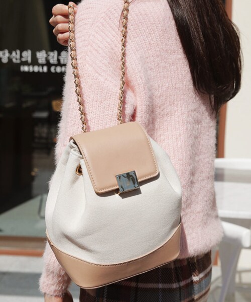 DHOLIC（ディーホリック）の「チェーンミニリュック（バックパック/リュック・レディース・ブラック/ベージュ/ブラウン・FREE）」の3枚目の写真