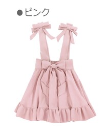 Bobon21 | 肩リボンフレアジャンスカ-全２色-(ジャンパースカート)