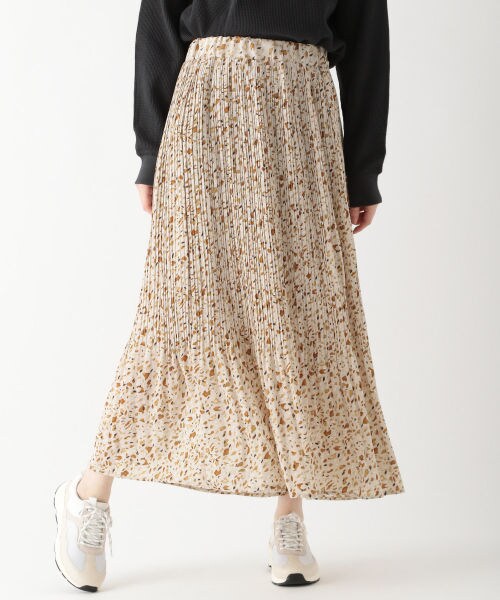 studio CLIP(スタディオクリップ)の「プリント消しプリーツスカート(スカート・ブラック/ベージュ)」の2枚目の写真