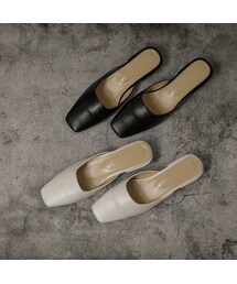 no brand | flat sabot / 2collar(サンダル)