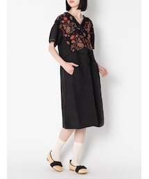 ANTIPAST アンティパスト　リネン100%　日本製　ロングワンピース ANTIPAST（アンティパスト）の「ワンピース Embroidery Dress