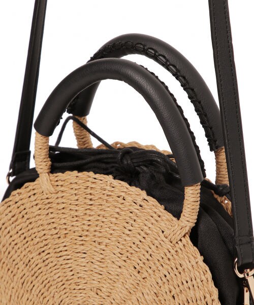 mysty woman（ミスティウーマン）の「【先行予約】ラウンドザツザイバッグ（バッグ・レディース・ブラック/ベージュ・F）」の9枚目の写真