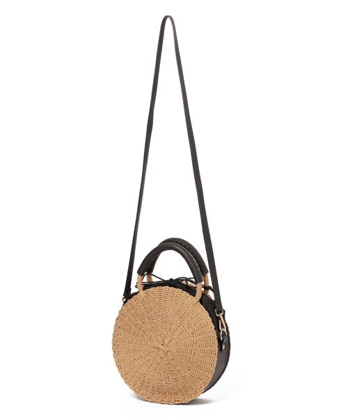 mysty woman（ミスティウーマン）の「【先行予約】ラウンドザツザイバッグ（バッグ・レディース・ブラック/ベージュ・F）」の4枚目の写真