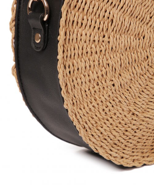 mysty woman（ミスティウーマン）の「【先行予約】ラウンドザツザイバッグ（バッグ・レディース・ブラック/ベージュ・F）」の12枚目の写真