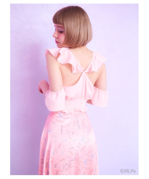 lilLilly（リルリリー）の「フリルデザイントップ（トップス・レディース・WHITE/LT PINK/PINK・FREE）」の11枚目の写真