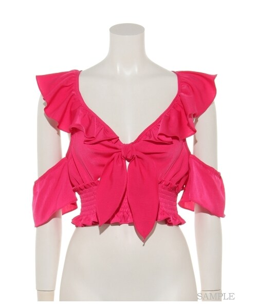 lilLilly（リルリリー）の「フリルデザイントップ（トップス・レディース・WHITE/LT PINK/PINK・FREE）」の14枚目の写真