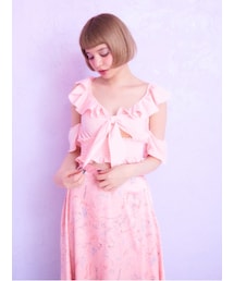 lilLilly | フリルデザイントップ(トップス)