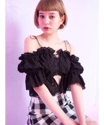lilLilly | コットンレーストップ(トップス)