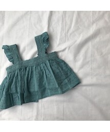 cache cache | tocoto vintage  lace plumeti baby blouse(green)2ｙ.4ｙ(キャミソール)