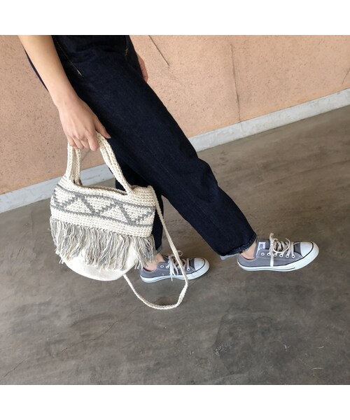 copine（コピン）の「手編みかぎ編みショルダーバッグ/ハンドバッグ(2color)【クリックポスト対象商品】（ショルダーバッグ・レディース・その他）」の7枚目の写真