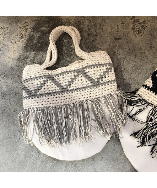 copine（コピン）の「手編みかぎ編みショルダーバッグ/ハンドバッグ(2color)【クリックポスト対象商品】（ショルダーバッグ・レディース・その他）」の13枚目の写真