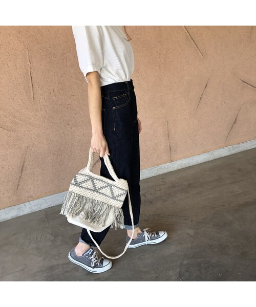 copine（コピン）の「手編みかぎ編みショルダーバッグ/ハンドバッグ(2color)【クリックポスト対象商品】（ショルダーバッグ・レディース・その他）」の5枚目の写真