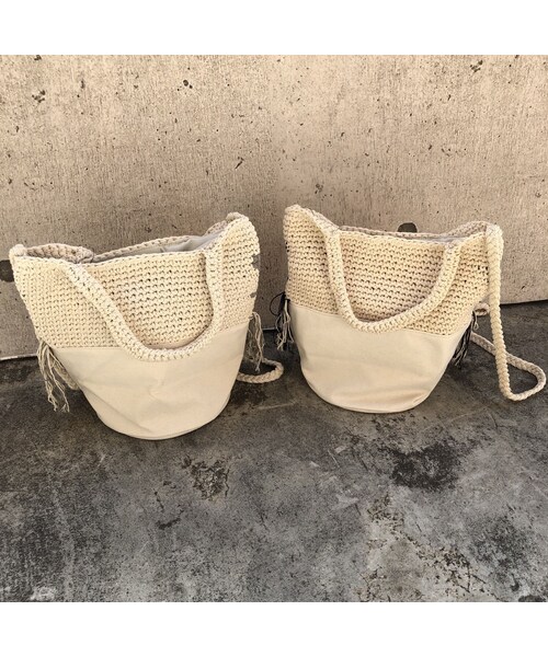 copine（コピン）の「手編みかぎ編みショルダーバッグ/ハンドバッグ(2color)【クリックポスト対象商品】（ショルダーバッグ・レディース・その他）」の2枚目の写真