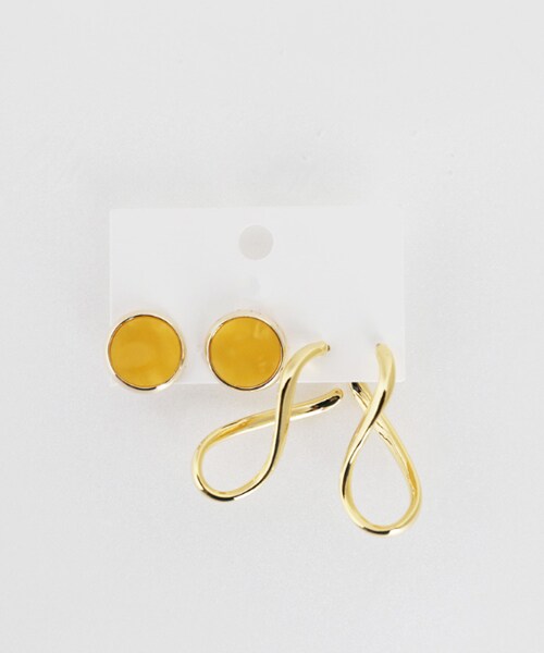 DHOLIC(ディーホリック)の「サークル&オーバルピアス2SET(ピアス(両耳用)・レディース・レッド/イエロー/ホワイト・FREE)」の3枚目の写真