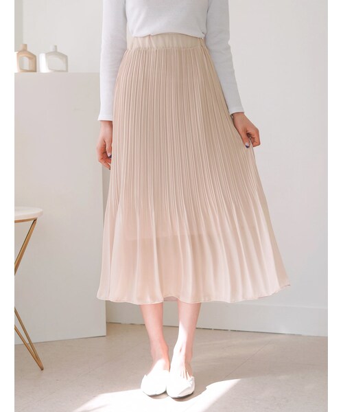 Bodurine ボドゥリネ の プリーツシフォンスカート 全4色 スカート Wear