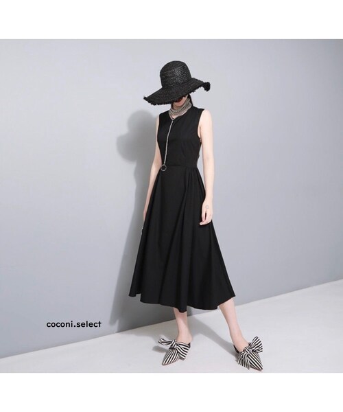 no brand(ノーブランド)の「CO165: 後ろ姿が♡膝丈ワンピース(ワンピース・レディース・その他)」の1枚目の写真
