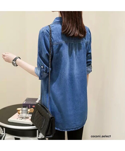 no brand(ノーブランド)の「CO164: ダンガリーシャツ(シャツ/ブラウス・レディース・その他)」の4枚目の写真