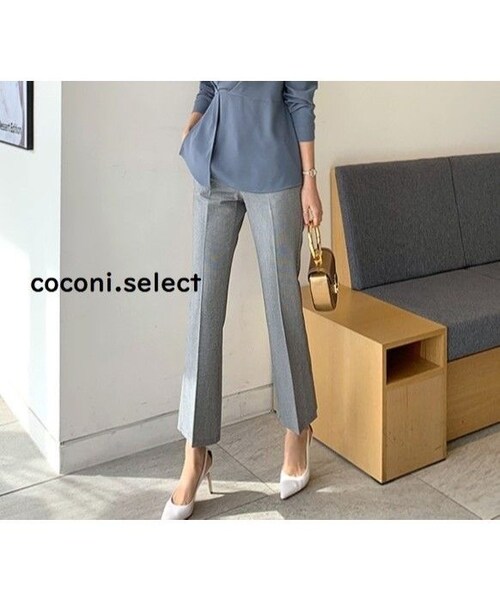 no brand（ノーブランド）の「CO160: ベルボトムタイプシンプルボトムス（その他パンツ・レディース・その他）」の4枚目の写真