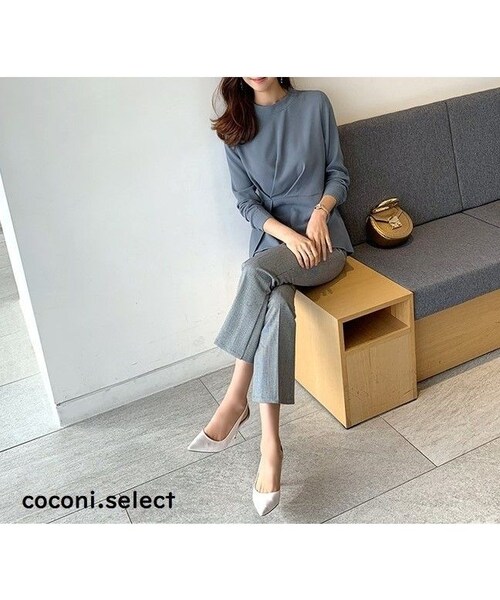 no brand（ノーブランド）の「CO160: ベルボトムタイプシンプルボトムス（その他パンツ・レディース・その他）」の3枚目の写真
