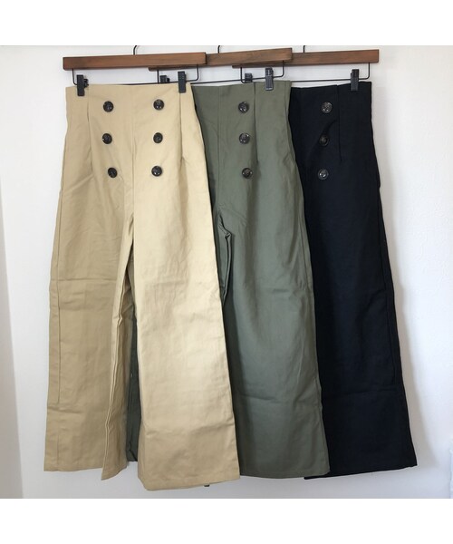 copine（コピン）の「【期間限定価格】サス付きフロントボタンハイウエストワイドパンツ(3color)【クリックポスト対象商品】（その他パンツ・レディース・その他）」の13枚目の写真