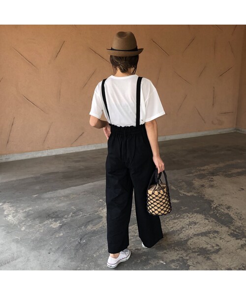 copine（コピン）の「【期間限定価格】サス付きフロントボタンハイウエストワイドパンツ(3color)【クリックポスト対象商品】（その他パンツ・レディース・その他）」の12枚目の写真