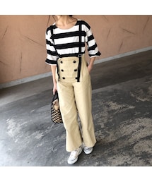 copine | 【期間限定価格】サス付きフロントボタンハイウエストワイドパンツ(3color)【クリックポスト対象商品】(その他パンツ)