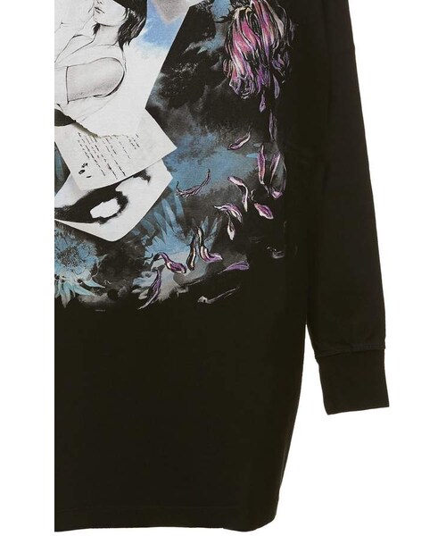 Maison Margiela(メゾンマルジェラ)の「Mm6 Maison Margiela Printed Hooded Sweatshirt(スウェット・レディース・Nero multicolor・L)」の4枚目の写真