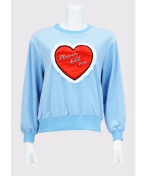 G.V.G.V. | VELOUR RELAX SWEAT SHIRT W/HEART(トップス)