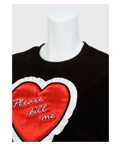 G.V.G.V.（ジーヴィージーヴィー）の「VELOUR RELAX TEE W/HEART（トップス・レディース・BLACK/PINK/BLUE・36）」の6枚目の写真