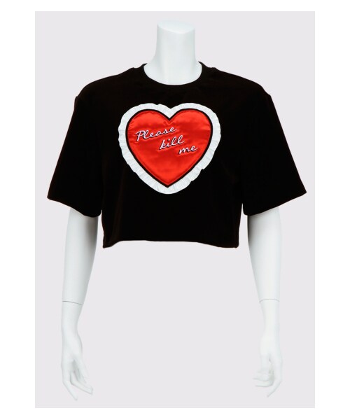 G.V.G.V.（ジーヴィージーヴィー）の「VELOUR RELAX TEE W/HEART（トップス・レディース・BLACK/PINK/BLUE・36）」の4枚目の写真