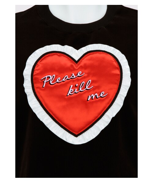 G.V.G.V.（ジーヴィージーヴィー）の「VELOUR RELAX TEE W/HEART（トップス・レディース・BLACK/PINK/BLUE・36）」の7枚目の写真