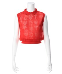 G.V.G.V. | EYELET KNIT POLO COLLAR TOP(トップス)