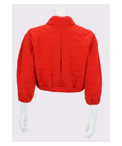 G.V.G.V.（ジーヴィージーヴィー）の「HEART QUILTED DRIZZER JACKET（その他・レディース・RED/BLACK・36）」の4枚目の写真