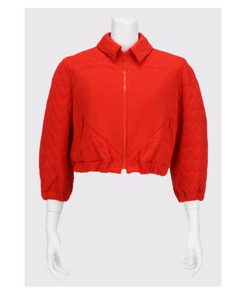 G.V.G.V.（ジーヴィージーヴィー）の「HEART QUILTED DRIZZER JACKET（その他・レディース・RED/BLACK・36）」の3枚目の写真