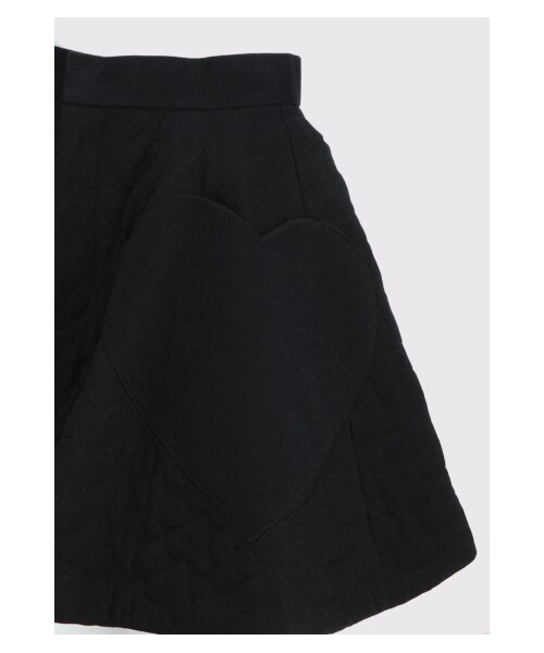 G.V.G.V.（ジーヴィージーヴィー）の「HEART QUILTED FLARE SHORTS（パンツ・レディース・BLACK/RED・36）」の6枚目の写真