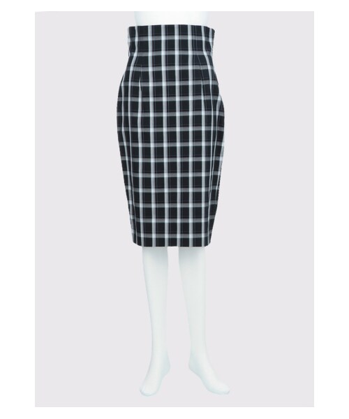 G.V.G.V.（ジーヴィージーヴィー）の「TARTAN CHECK FITTED SKIRT（スカート・レディース・NAVY/WHITE・34/36）」の3枚目の写真