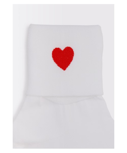 G.V.G.V.（ジーヴィージーヴィー）の「HEART EMBROIDERY SOCKS（ファッション雑貨・レディース・WHITE/YELLOW/PINK/BLACK・F）」の6枚目の写真