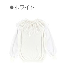 Bobon21 | レース襟シースルートップス-全2色-(シャツ/ブラウス)