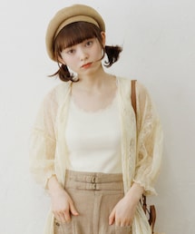 Crisp | レースリブタンク(タンクトップ)